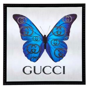 Designer Butterfly Framed Canvas Wall Decor